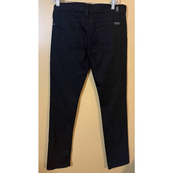7 For All Mankind Women's Black Straight Leg Jeans Size 29 - Picture 4 of 8